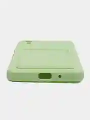 Лайм силиконовый чехол для Xiaomi Redmi 9A (Сяоми Редми 9А), с карманом для карт, прозрачный