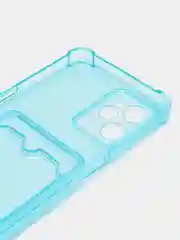Лазурный чехол для Realme C35 (Реалми С35), прозрачный, с карманом для карт