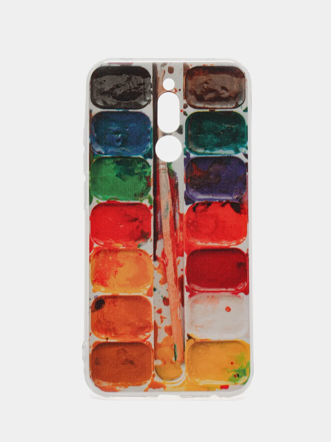 Бордовый силиконовый чехол на Xiaomi Redmi 8 / Сяоми Редми 8 прозрачный, с рисунком, защита камеры
