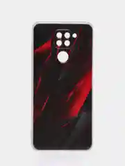 Красный силиконовый чехол на Xiaomi Redmi 10X/Redmi Note 9 / Сяоми Редми Нот 9/10X прозрачный