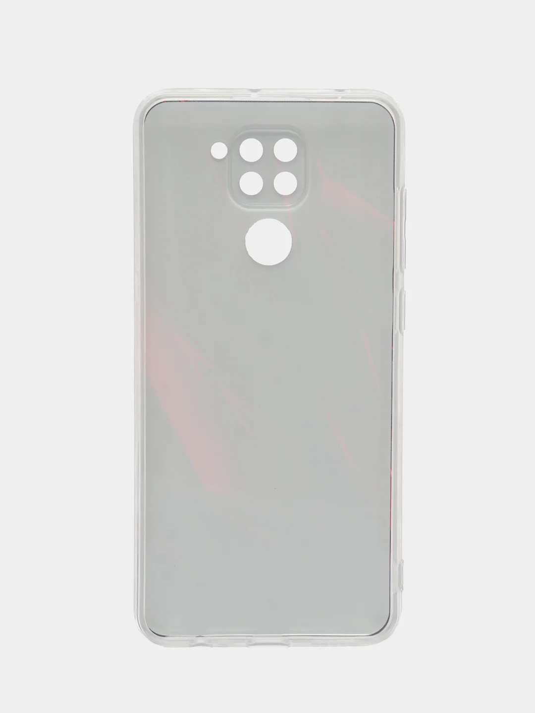Красный силиконовый чехол на Xiaomi Redmi 10X/Redmi Note 9 / Сяоми Редми Нот 9/10X прозрачный