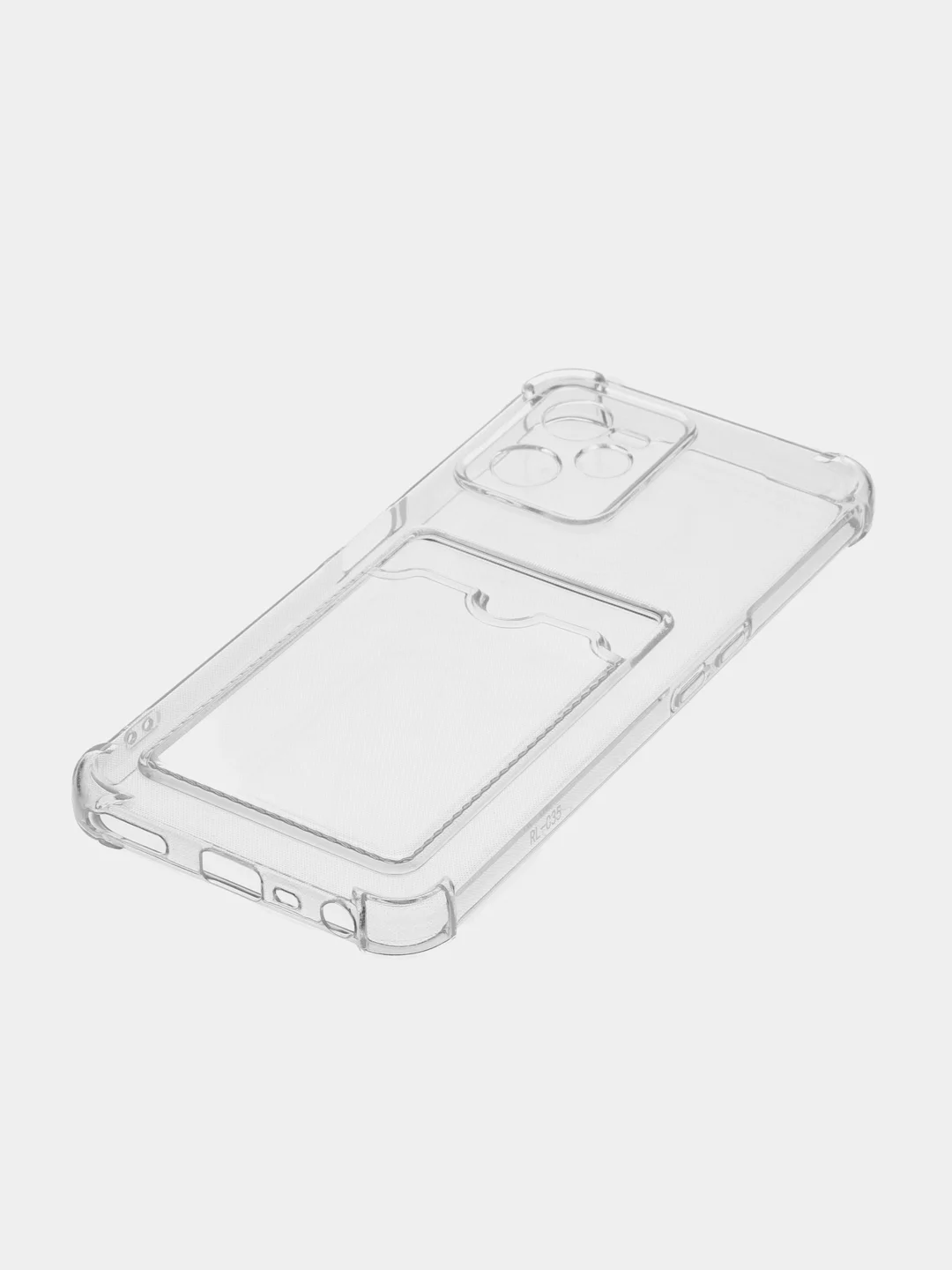 Прозрачный чехол для Realme C35 (Реалми С35), прозрачный, с карманом для карт