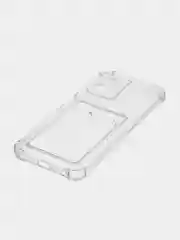Прозрачный чехол для Realme C35 (Реалми С35), прозрачный, с карманом для карт