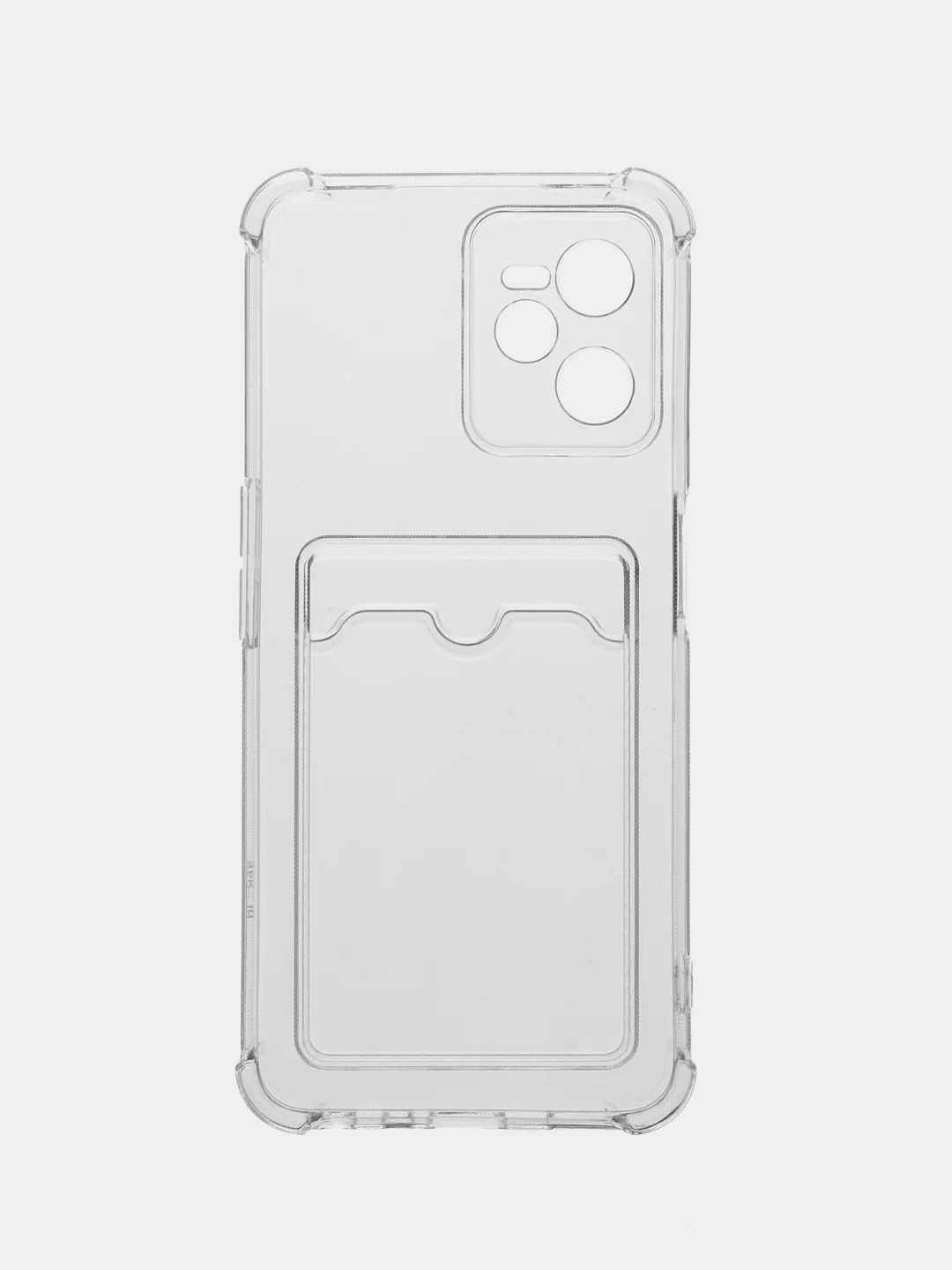 Прозрачный чехол для Realme C35 (Реалми С35), прозрачный, с карманом для карт