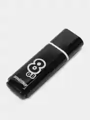 Черный флешка USB SmartBuy "Glossy" 4/8/16/32/64 GB