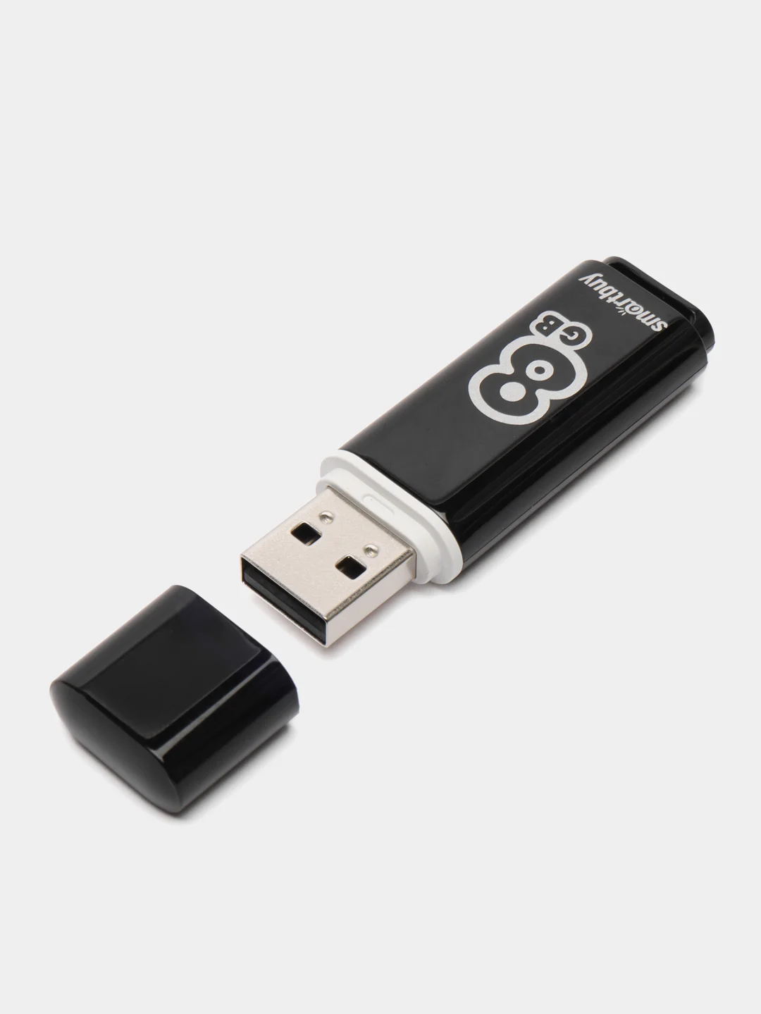 Черный флешка USB SmartBuy "Glossy" 4/8/16/32/64 GB