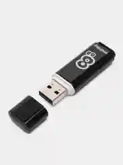 Черный флешка USB SmartBuy "Glossy" 4/8/16/32/64 GB