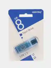 Синий флешка USB SmartBuy "Glossy" 4/8/16/32/64 GB
