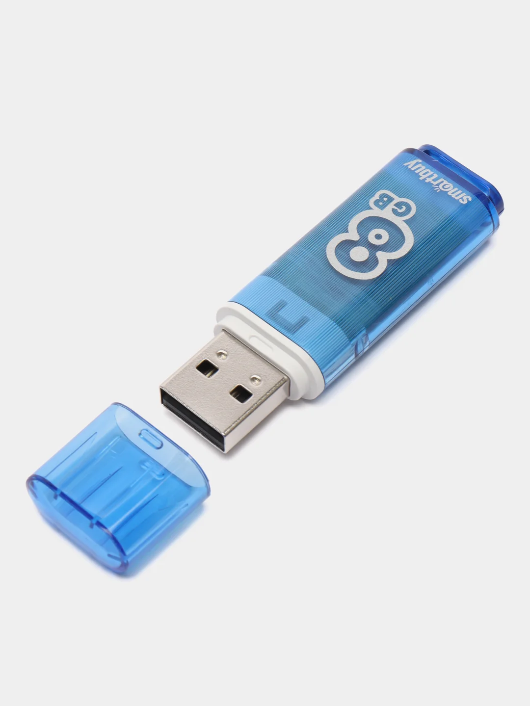 Синий флешка USB SmartBuy "Glossy" 4/8/16/32/64 GB