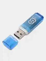 Синий флешка USB SmartBuy "Glossy" 4/8/16/32/64 GB