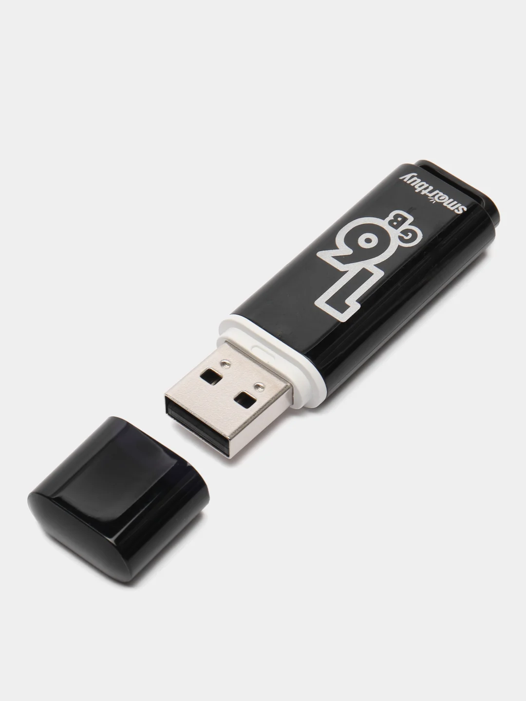 Черный флешка USB SmartBuy "Glossy" 4/8/16/32/64 GB