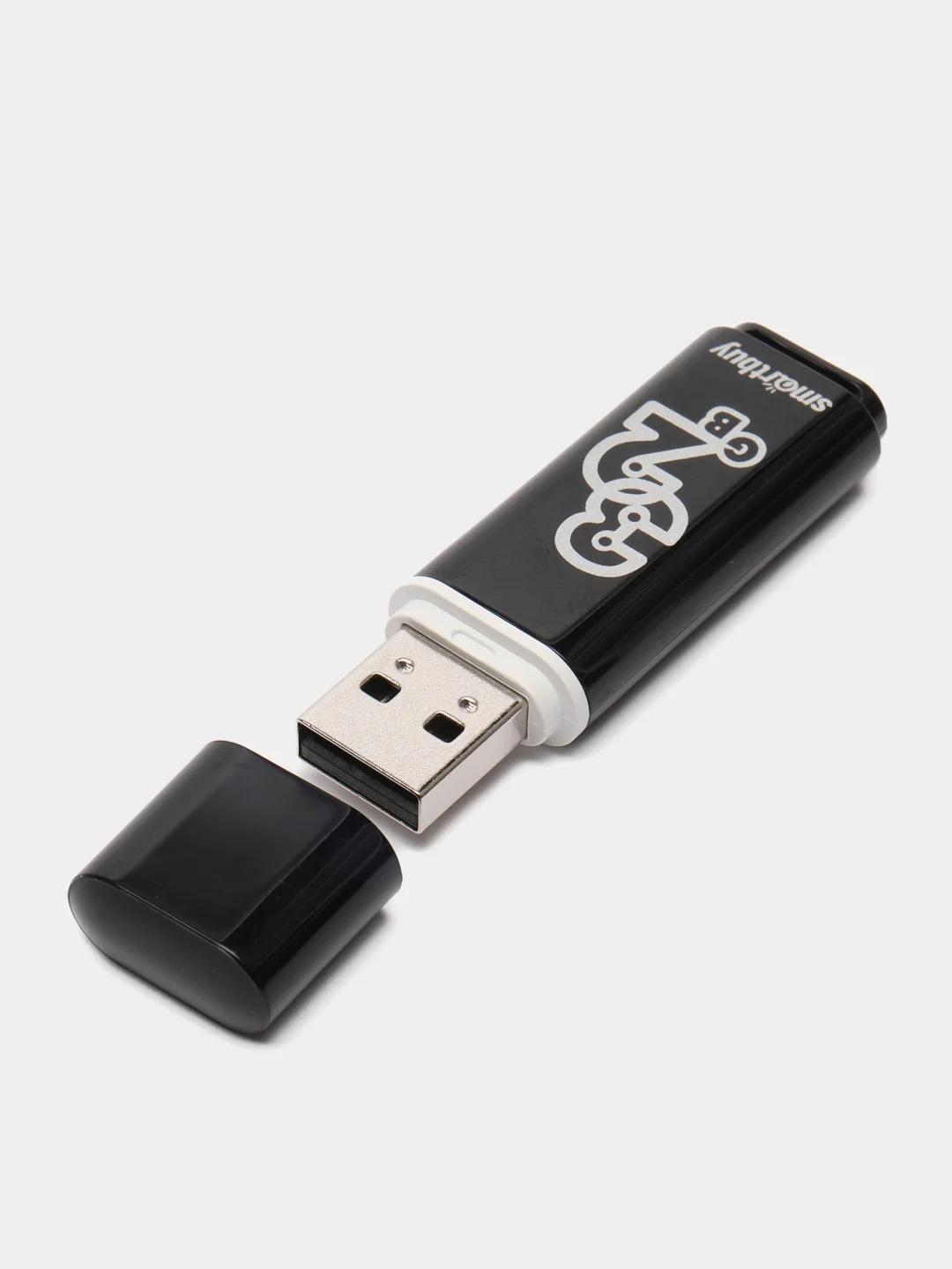 Черный флешка USB SmartBuy "Glossy" 4/8/16/32/64 GB