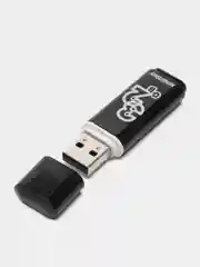 Черный флешка USB SmartBuy "Glossy" 4/8/16/32/64 GB