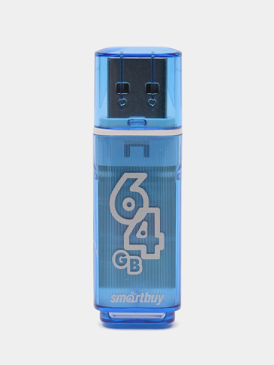 Синий флешка USB SmartBuy "Glossy" 4/8/16/32/64 GB