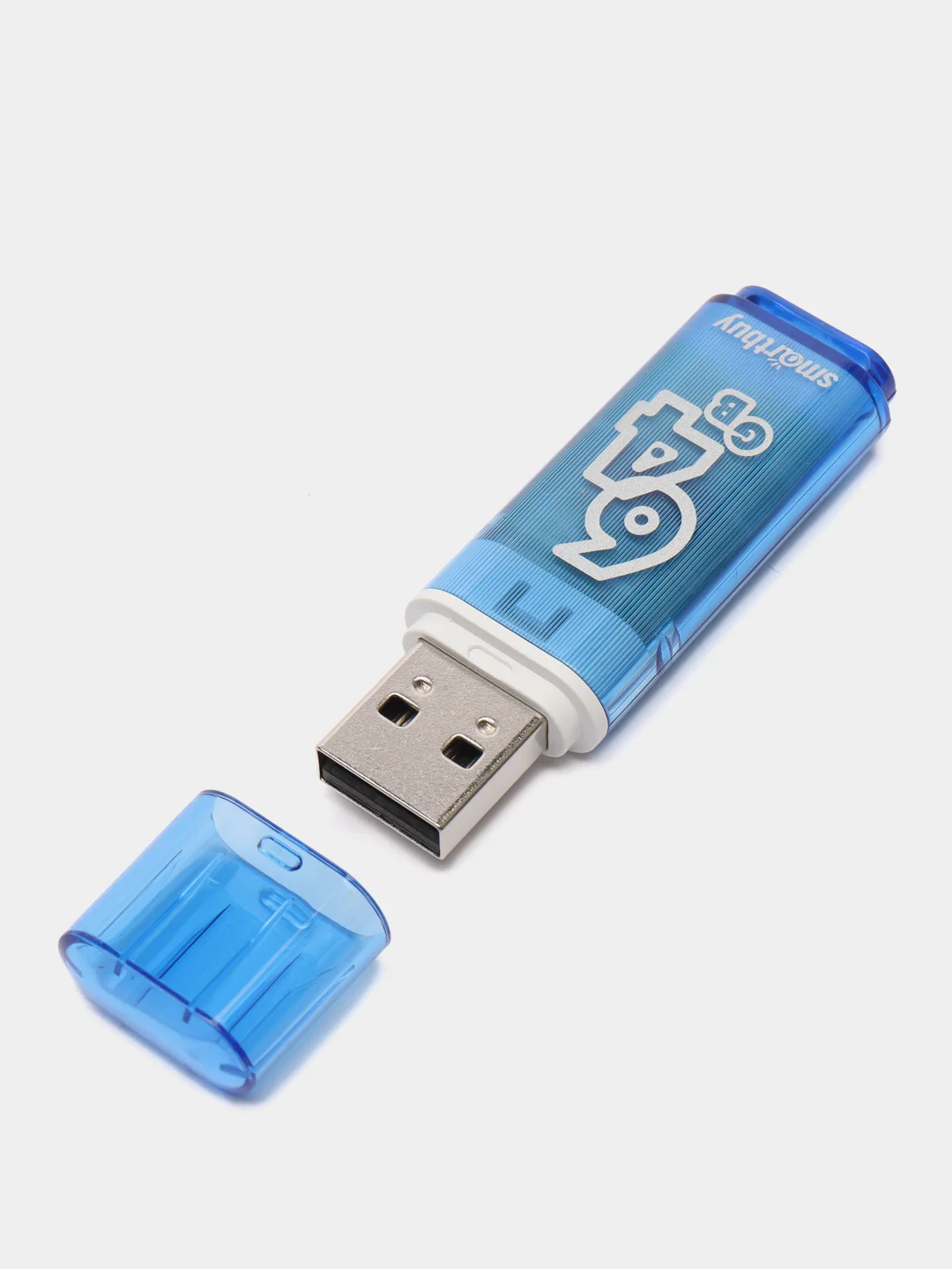 Синий флешка USB SmartBuy "Glossy" 4/8/16/32/64 GB
