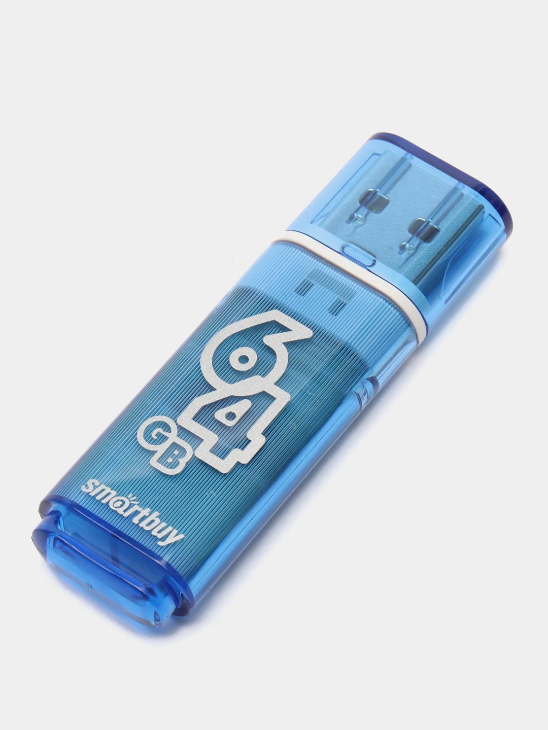 Синий флешка USB SmartBuy "Glossy" 4/8/16/32/64 GB