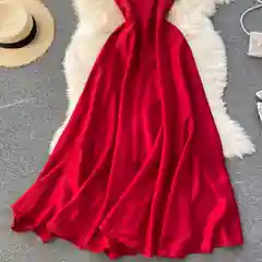 Алый вечернее платье