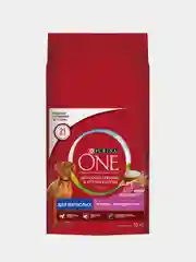 Сухой корм Purina ONE для взрослых собак средних и крупных пород, с ягненком и рисом, 10кг