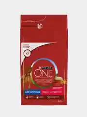Сухой корм для собак Purina ONE для средних и крупных пород, с говядиной и рисом, 3,8 кг