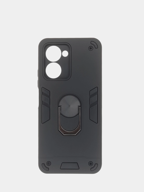 Чехол противоударный для Realme C33 (Реалми С33), с металлической подставкой