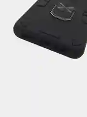 Черный чехол противоударный для Realme C33 (Реалми С33), с металлической подставкой