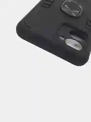 Черный чехол противоударный для Realme C33 (Реалми С33), с металлической подставкой
