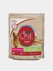 Сухой корм Purina ONE МИНИ "Контроль веса", для собак, индейка и рис, 600 г