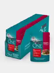 Влажный корм для стерилизованных кошек Purina ONE, с говядиной и морковью, 26 штук по 75г