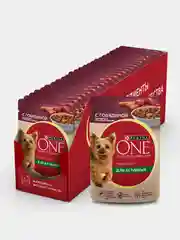 Влажный корм Purina ONE Мини, для активных собак, с говядиной, 26 штук по 85 г