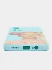 Синий чехол силиконовый с принтом для Xiaomi Poco M4 Pro 5G