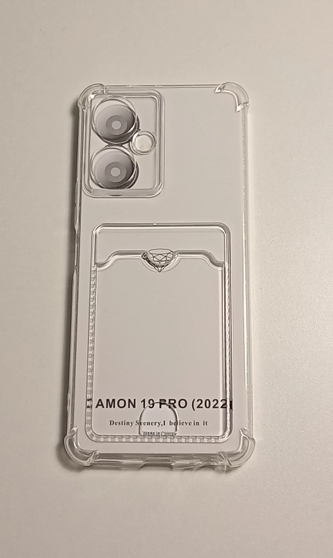 Чехол Tecno Camon 19 / Camon 19 pro карман для пластиковой карты и усиленные углы
