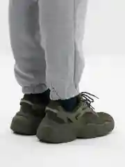 Зелёный хаки кроссовки мужские