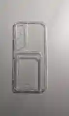 Прозрачный чехол TECNO POVA 4 / TECNO POVA NEO 2 с защитой камеры и карманом для пластиковой карты