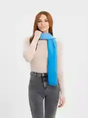Лазурный палантин шифон женский