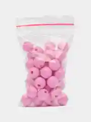 Розовый бусины пластиковые, круглые