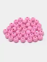 Розовый бусины пластиковые, круглые