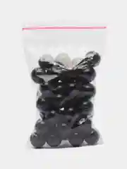Черный бусины пластиковые, круглые