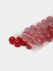 Красный бусины пластиковые, круглые