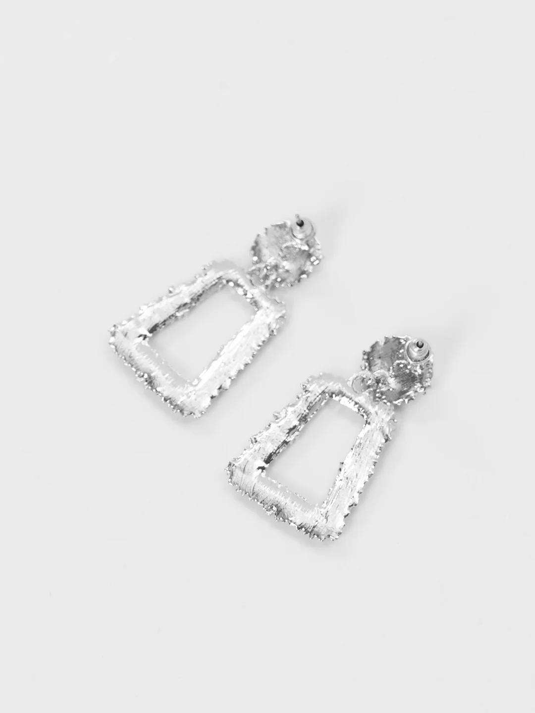Серебряный серьги круглые, золотые и серебристые серьги, крупные серьги, серьги-гвоздики