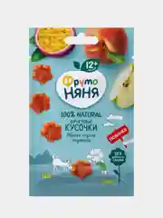 Фруктовые кусочки ФрутоНяня, яблоко, персик, маракуйя, с 12 месяцев, 15 г