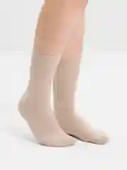 Молочный носки женские, высокие, однотонные,носки без резинки,повседневные носки