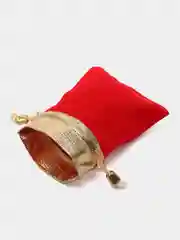 Алый мешочек для подарков, бархатный, льняной