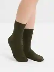 Оливковый носки женские, высокие, однотонные,носки без резинки,повседневные носки