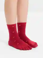 Бордовый носки с пальцами