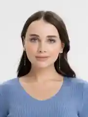 Серьги сердце на цепочке  / длинные серьги