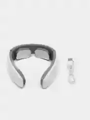 Белый массажер электрический для шеи, миостимулятор мышц usb зарядка