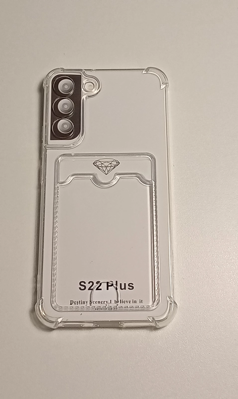Чехол для SAMSUNG S22 PLUS с карманом для пластиковой карты и усиленными углами