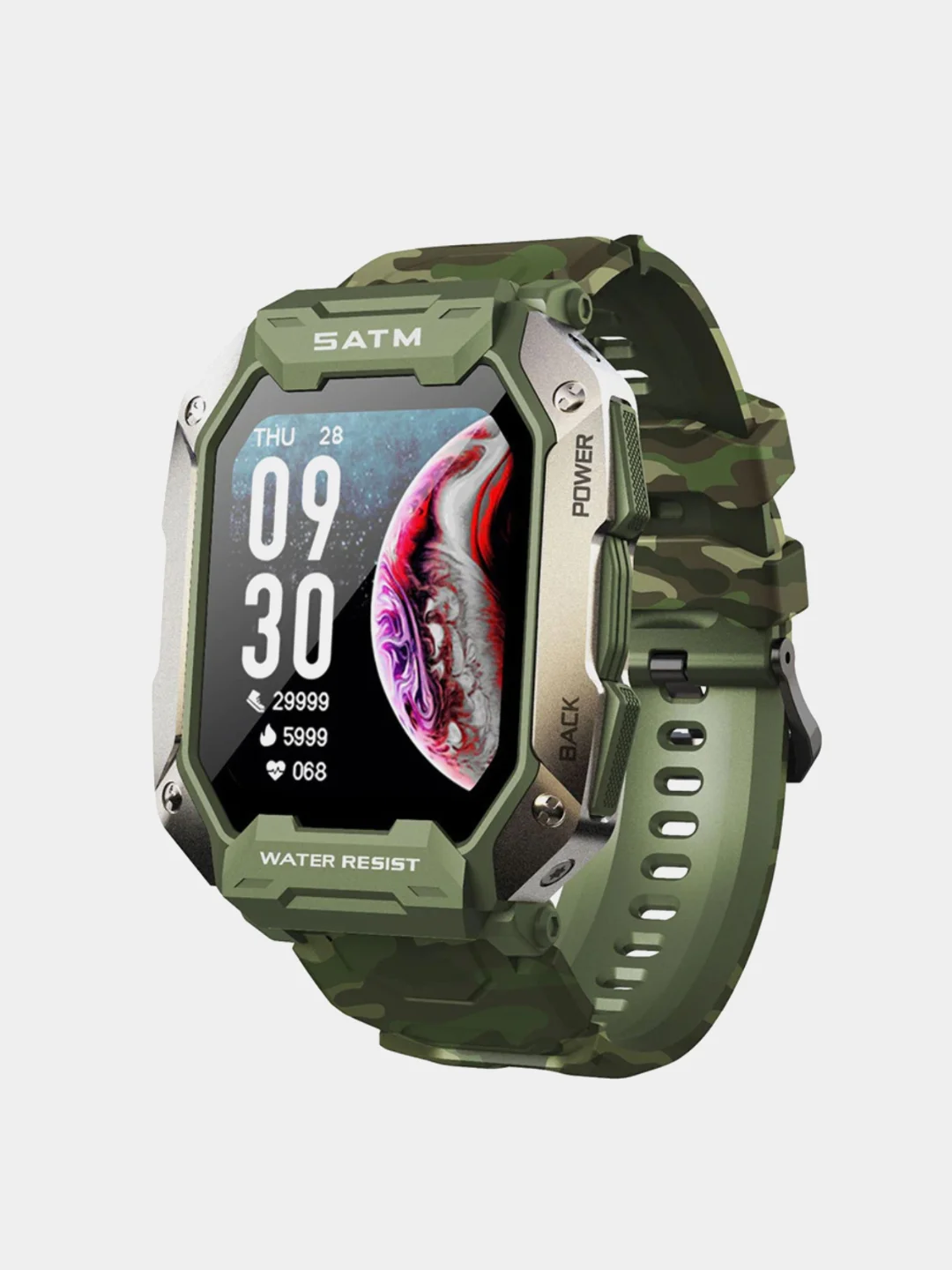 Тёмно-зелёный смарт часы Smart Watch C20 PRO, водонепроницаемые умные часы