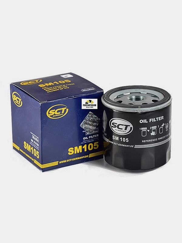 Фильтр масляный SCT SM105 CHEV AVEO, CRUZE, CAPTIVA, LACETTI, LANOS, OPEL ASTRA, ANTARA