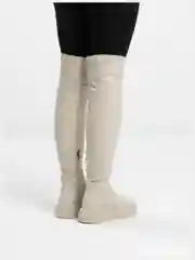 Белый ботфорты женские